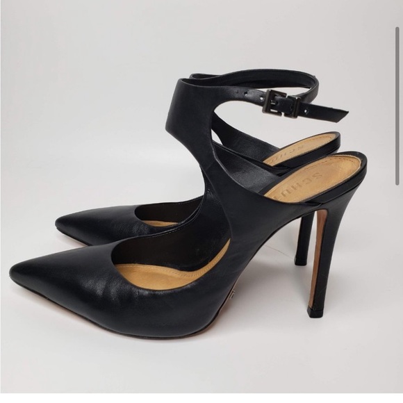 SCHUTZ Genuine Leather Stiletto Sling Back - Picture 3 of 10